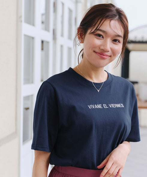 【アウトレット】刺繍ロゴシンプルTシャツ