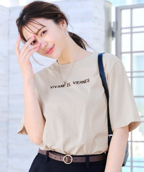 【アウトレット】刺繍ロゴシンプルTシャツ