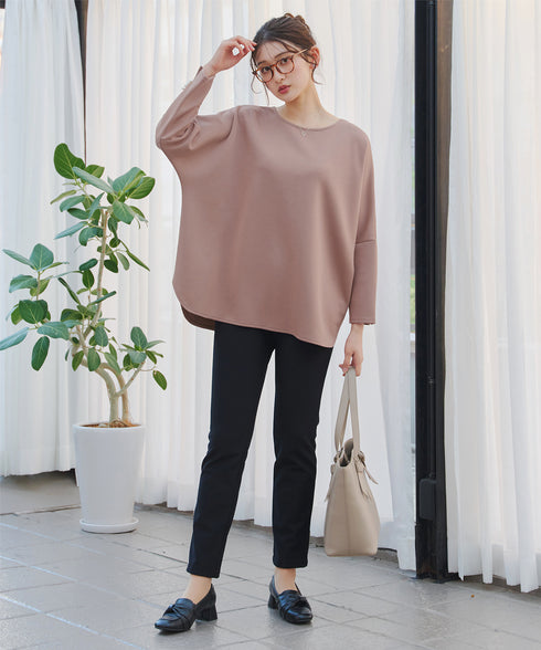 【安田美沙子さん着用・新色追加・日本製】すふれ起毛ストレートパンツ