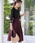 【新色追加】 ウール調タックスカート