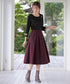【新色追加】 ウール調タックスカート
