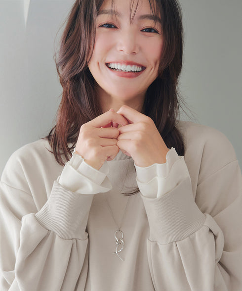 【吸水発熱】袖口ドッキングカットソープルオーバー