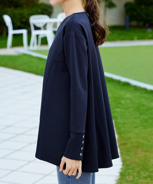 【クリアランスセール / ふわもち美すふれ】フレアシルエットカットソー