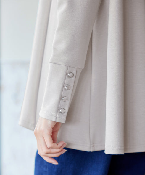 【クリアランスセール / ふわもち美すふれ】フレアシルエットカットソー