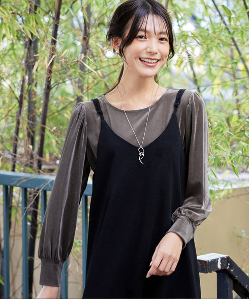 ベロアチュールカットソートップス