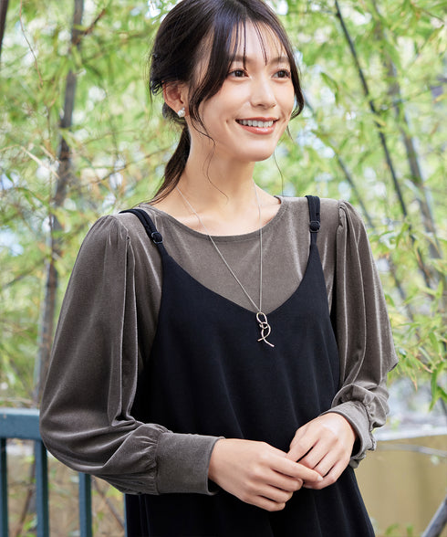 ベロアチュールカットソートップス