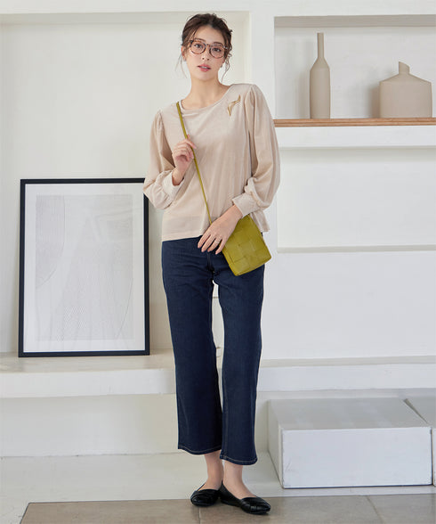 ベロアチュールカットソートップス