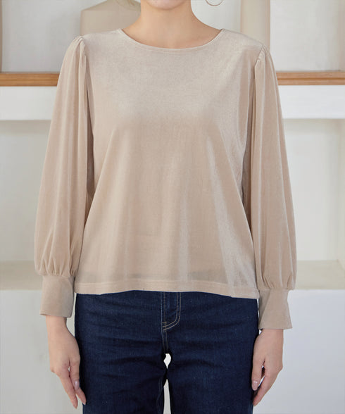 ベロアチュールカットソートップス