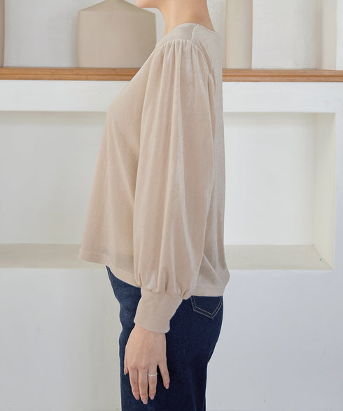 ベロアチュールカットソートップス