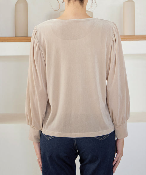 ベロアチュールカットソートップス