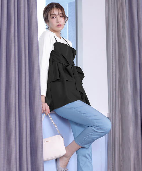 リボンキャミドッキングカットソートップス