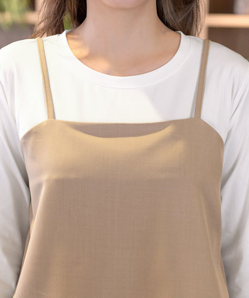 リボンキャミドッキングカットソートップス