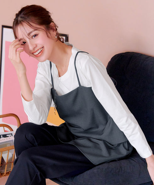 リボンキャミドッキングカットソートップス