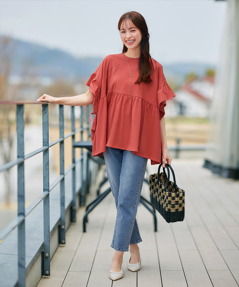 【安田美沙子さん着用】ストレッチストレートデニム