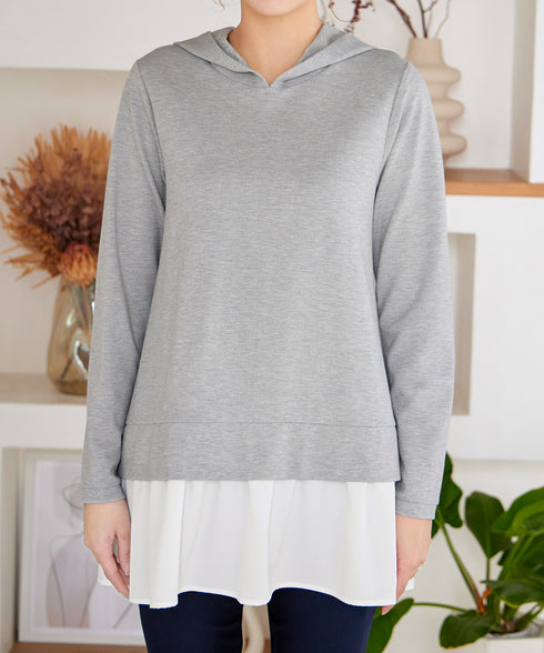 【クリアランスセール】ポンチドッキングギャザーパーカー