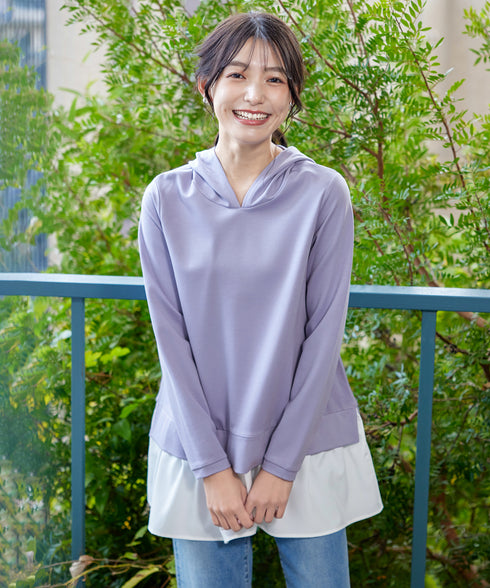 【クリアランスセール】ポンチドッキングギャザーパーカー