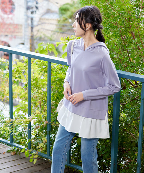 【クリアランスセール】ポンチドッキングギャザーパーカー