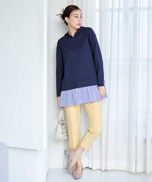 【クリアランスセール】ポンチドッキングギャザーパーカー