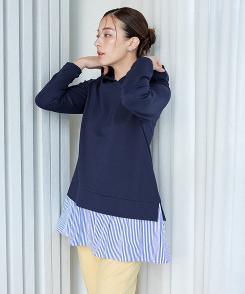 【クリアランスセール】ポンチドッキングギャザーパーカー