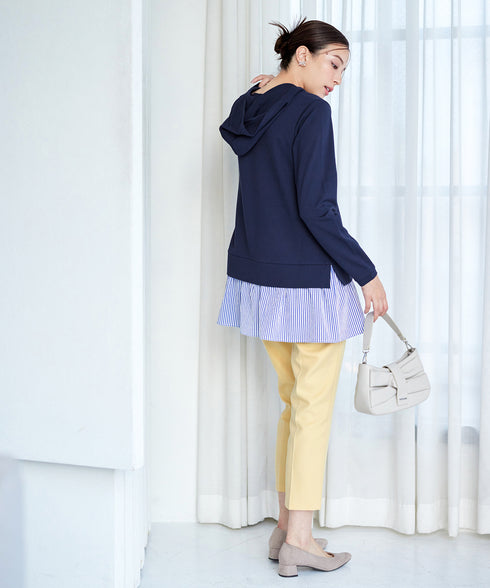 【クリアランスセール】ポンチドッキングギャザーパーカー