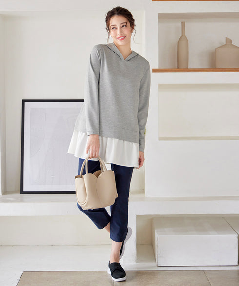 【クリアランスセール】ポンチドッキングギャザーパーカー