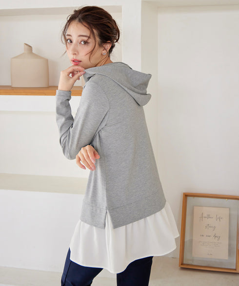 【クリアランスセール】ポンチドッキングギャザーパーカー