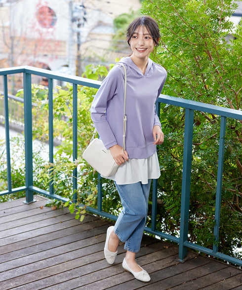 【クリアランスセール】ポンチドッキングギャザーパーカー