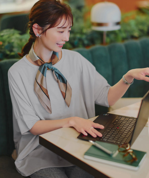 【おのののかさん着用・冷凛(ひやりん)カノコ】ドルマンスリーブカットソー