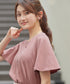 【おのののかさん着用】“サマケア”キーネックフレアスリーブトップス