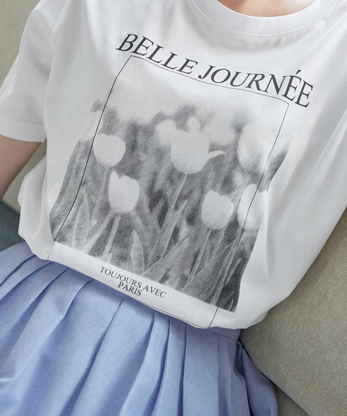 【おのののかさん着用・サマケア】グラフィックプリントTシャツ