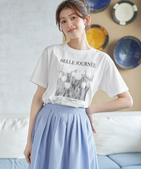 【おのののかさん着用・サマケア】グラフィックプリントTシャツ