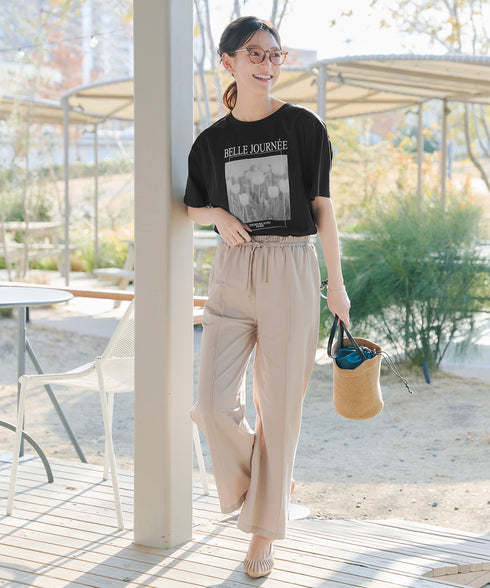 【おのののかさん着用・サマケア】グラフィックプリントTシャツ