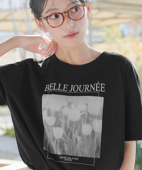【おのののかさん着用・サマケア】グラフィックプリントTシャツ