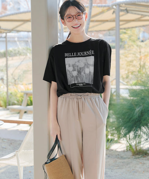 【おのののかさん着用・サマケア】グラフィックプリントTシャツ