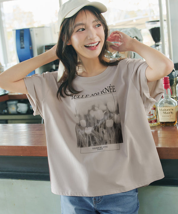 【おのののかさん着用・サマケア】グラフィックプリントTシャツ