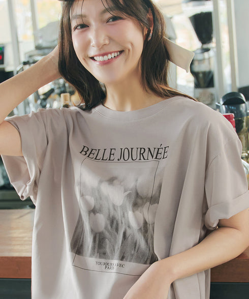 【おのののかさん着用・サマケア】グラフィックプリントTシャツ