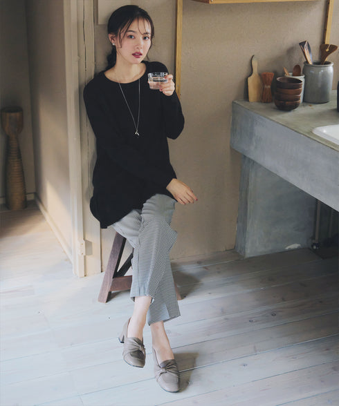 【クリアランスセール】ななめフリルニットプルオーバー