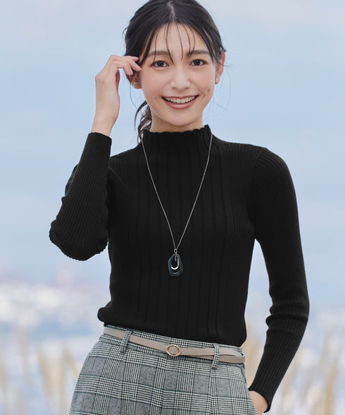 ランダムリブニットプルオーバー