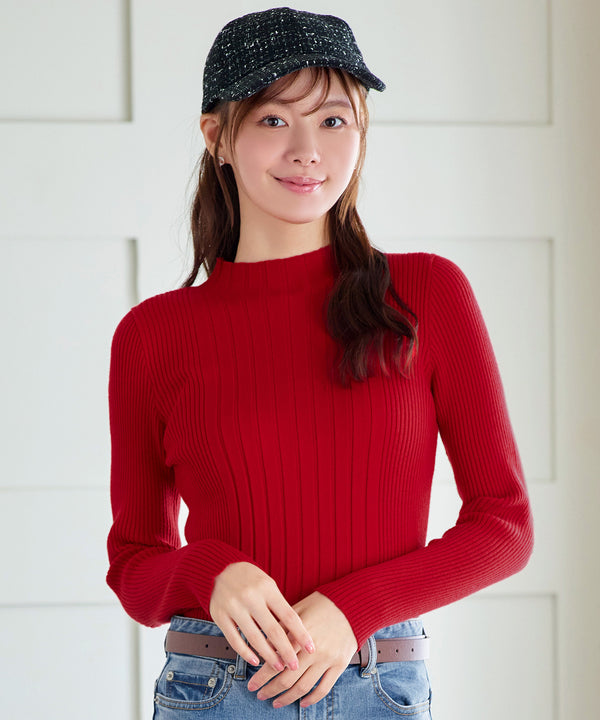 ランダムリブニットプルオーバー