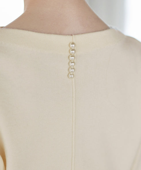 【安田美沙子さん着用】ボリュームパフスリーブニット