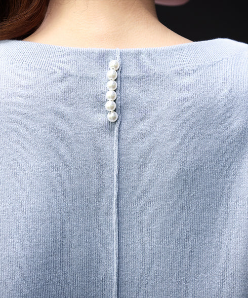 【安田美沙子さん着用】ボリュームパフスリーブニット