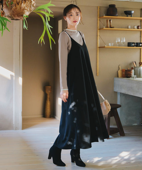 【クリアランスセール】襟パール配色ニットトップス