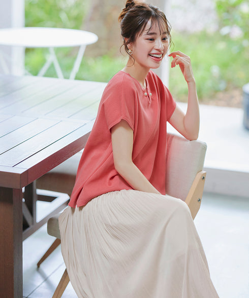 【安田美沙子さん着用】ヴィンテージサテンプリーツスカート