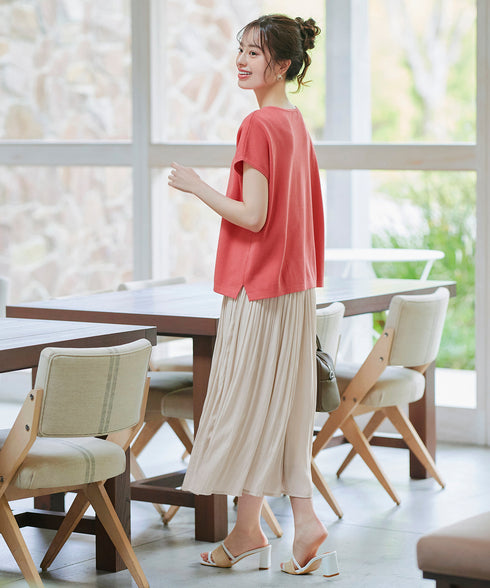 【安田美沙子さん着用】ヴィンテージサテンプリーツスカート