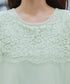 レースコンビフレンチスリーブニットチュニック