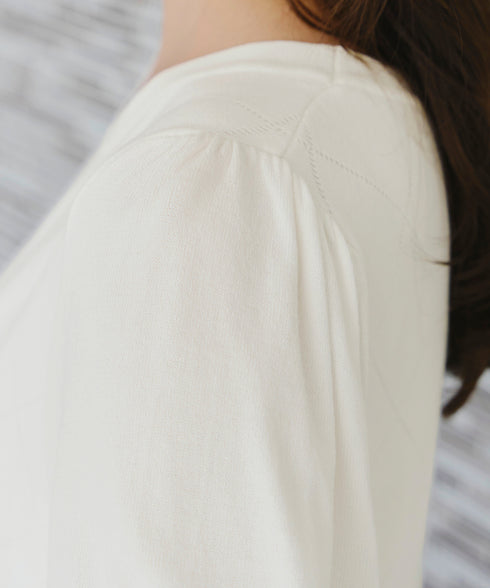 【アウトレット】ダイヤ柄編みサマーニットトップス