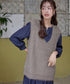 【安めぐみさん着用・新色追加】フ ェザーニットベスト