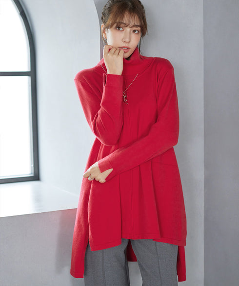 まろやかタートルニットチュニック