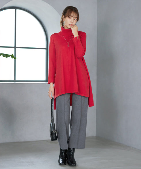 まろやかタートルニットチュニック