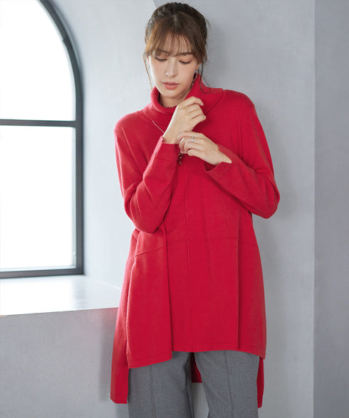 まろやかタートルニットチュニック